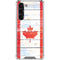 Canada Flag Light Wood Galaxy S24 FE Clear Case
